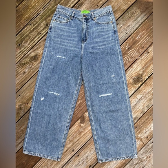 Free People Denim - Free People Wide Leg Jeans Womens 28 Medium Wash